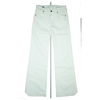 Citizens of humanity Birkin Low wide Leg stretch Hose Bootcut Jeans W27 L34 Weiß