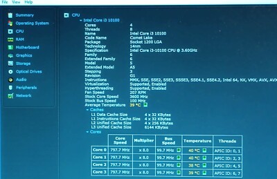 SRH3N - Intel Core i3-10100  4 Core 3.6 GHz LGA 1200 Intel UHD Graphics CPU