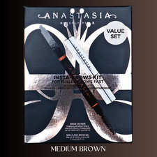 MEDIUM BROWN Anastasia B.H. Insta-Brows Kit Brow Definer  Mini Clear Brow Gel