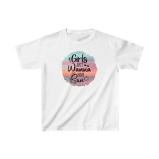 Girls Just Wanna Have Sun Kids Heavy Cotton  Tee