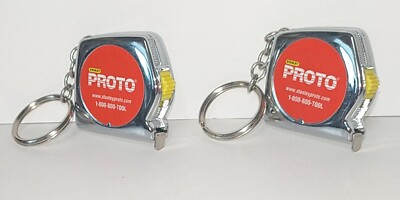 Stanley Proto 3'' Keychain Tape Measure w/Lock Lot of 2