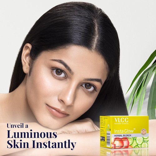 VLCC Natural Sciences Insta Glow Herbal Bleach Enhances Natural Fairness 27gm - Bild 3 von 4