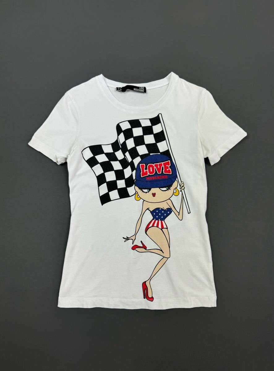 Love Moschino Racing Betty Boop T-Shirt | eBay