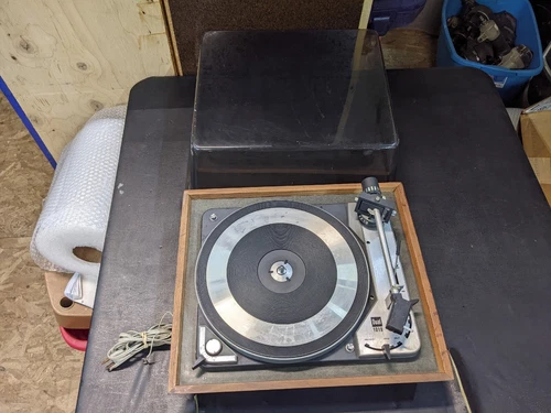 Vintage Dual 1019 Turntable With Wood Case and Dust Cover *for Parts or repair*
