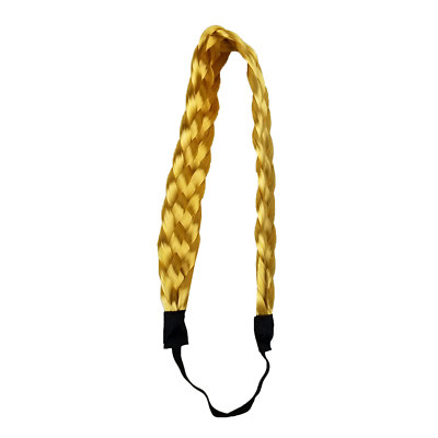 Synthetic Hair Band Plaited Headband Braided with Elastic 1/2''~1'' Wide