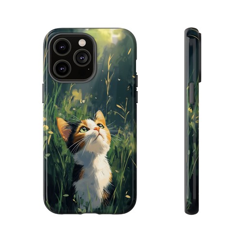 Calico Kitty Cat Grass Field - Phone Ink Cover Case for iPhone, Galaxy, Pixel - 第 86/281 張圖片