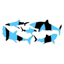 Sharks, Vinyl Decal Sticker, 40 Patterns & 3 Sizes, #6339
