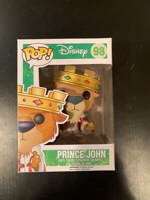 Prince John Disney Robin Hood Funko Pop! #98- With protector. Minor box damage 