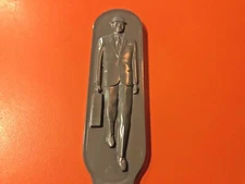 Vintage Gray Fuller Brush Company Letter Opener Man Woman With Briefcase