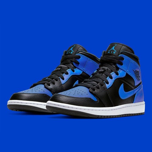 NIKE Air JORDAN 1 RETRO MID BLACK HYPER ROYAL EU 44 US 10 LEGIT DEAD STOCK  | eBay