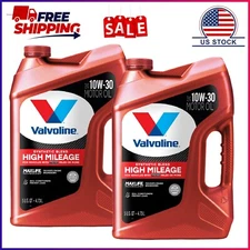 2 Pack, Valvoline High Mileage MaxLife 10W-30 Synthetic Blend Motor Oil 5 QT