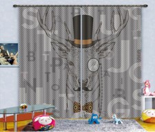 Cold Caprine template 3D Curtains Blockout Photo Printing Curtains Drape Fabric