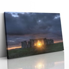 Stonehenge Mystic Ruins at Sunrise Large Luxury Canvas Wall Art Picture Print