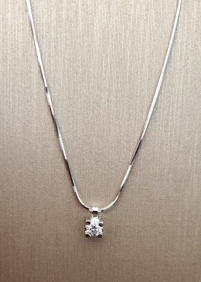 PUNTO LUCE RECARLO Z562/015 CON DIAMANTI E ORO BIANCO 18CT