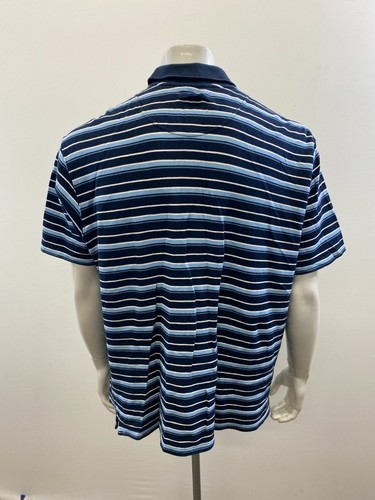 Columbia XCO Herren Poloshirt blau gestreift Gr. XXL Kurzarm Baumwolle - Bild 3 von 4