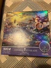 Ceaco Thomas Kinkade Foil Puzzle Disney The Little Mermaid 500 Pieces