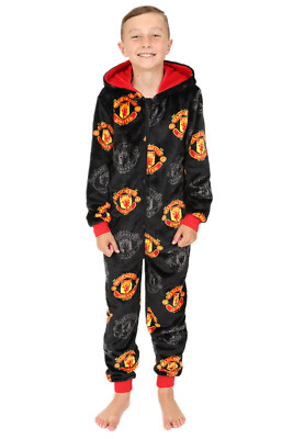Manchester United Football Club Jungen Fleece Schlafanzug Kinder All in One
