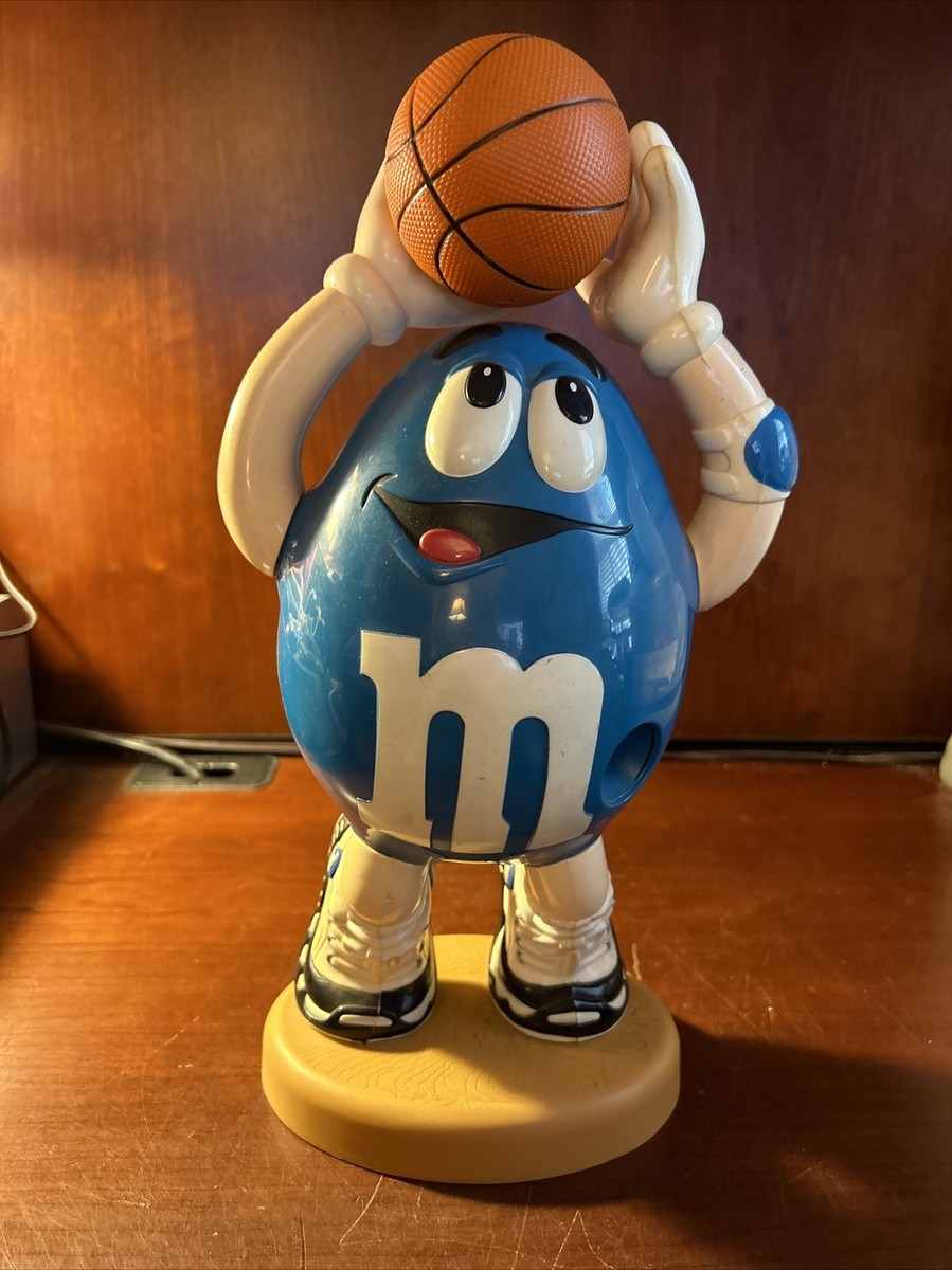 ビンテージ m&m's キャンディディスペンサー バスケ エムアンドエムズ M&Ms キャンディ ディスペンサー ブルー