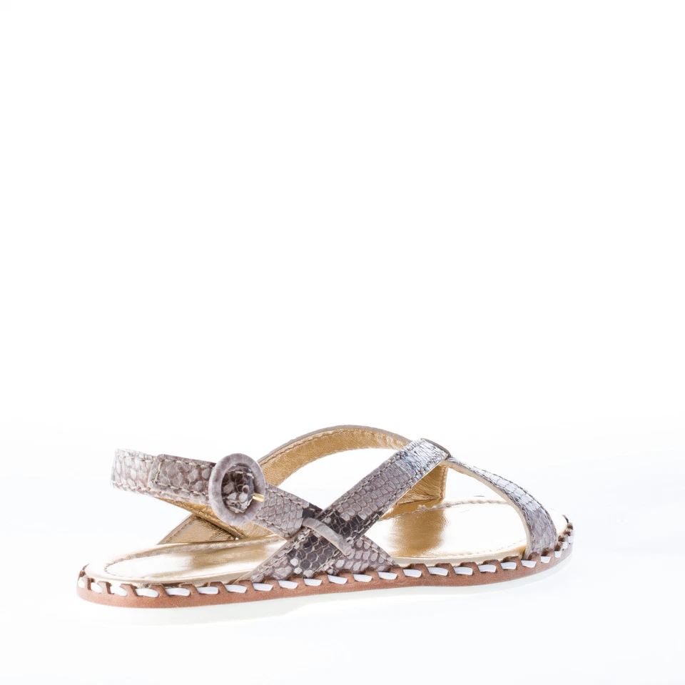 CAR SHOE scarpe donna women shoes sandalo incrociato pelle stampa pitone roccia - Imagen 3 de 4