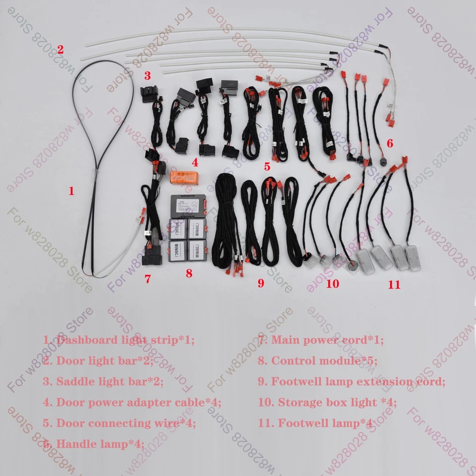 Für Audi A6 C7 21 Farben APP Control LED Umgebungslicht Atmosphäre Lampe 12-18 - Bild 2 von 4