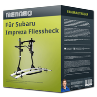 Menabo FahrradträGer Cobra Schwarz/Silber FüR Subaru Impreza Fliessheck Typ GT