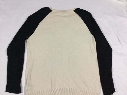 Chaps womens XL/TG/EG Cream With Black long sleeve sw… Gem