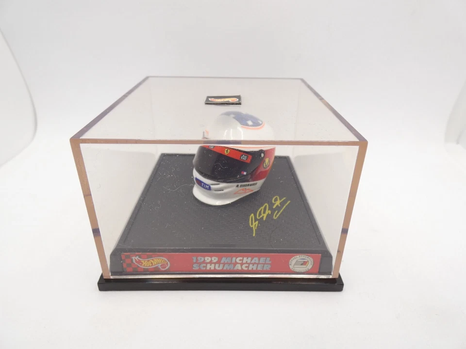 Casco Michael Schumacher Ferrari 1999 1/8 Hotwheels F1 Formula 1 In Scatola - Immagine 2 di 2