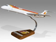 McDonnell Douglas MD-88 Iberia Desk Wood Airplane New Model Small Scale 1/130