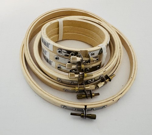 Seven Wooden Embroidery Hoops Westex Corp 3 - 4 - 5 - 6 Inch Sizes - Picture 8 of 17