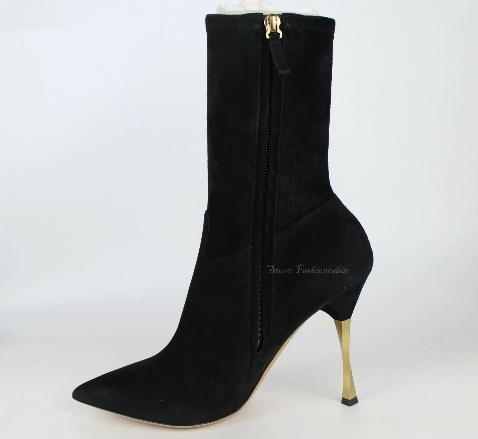 NUOVI stivali Valentino Garavani elasticizzati scamosciati neri EUR 38 5 MSRP $1245