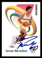 1991 Skybox Basketball #95 Sarunas Marciulionis Signed Autograph (no COA)