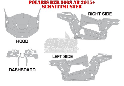 KIT GRÁFICO DE DECORACIÓN INVISION UTV POLARIS GENERAL/RZR 900S/1000XP NITRO B - Imagen 10 de 12