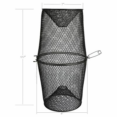 1 x METAL CRAYFISH TRAPS LIVE BAIT EEL SHRIMP PRAWN FISH CRAB DROP CAGE NET  POT | eBay