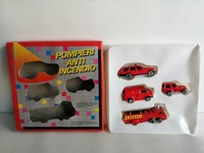 SCATOLA 4 MEZZI PRONTO INTERVENTO POMPIERI ANTINCENDIO ANNI '80