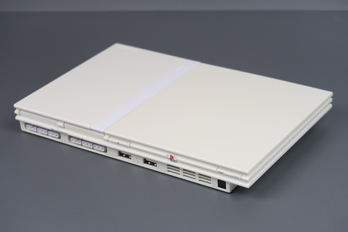 Sony Playstation 2 PS2 Slim Console White SCPH-77000 CW Excellent