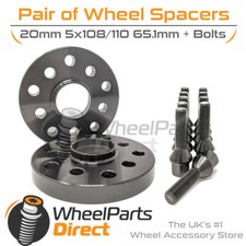 Wheel Spacers (2) & Bolts 20mm for Opel Signum 03-08 On Original Wheels