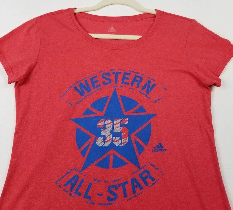 Camiseta Kevin Durant Mujer’s L Grande Roja 35 NBA Baloncesto Oklahoma City Thunder Foto 2 de 4