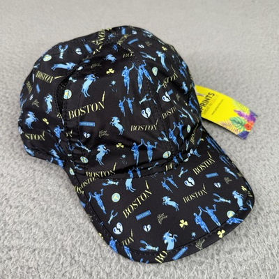 #ad #ad Sprints OG Hat Blue Boston Marathon All Over Print Featherweight Running Cap NWT $24.95