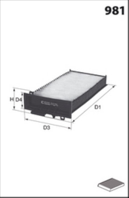 MECAFILTER EKR7104 Filter, Innenraumluft für CITROËN - Bild 2 von 2