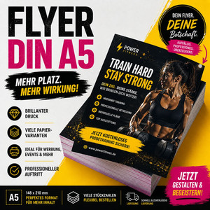 Flyer DIN A5 drucken lassen | beidseitig farbig | 100-5000 Stk