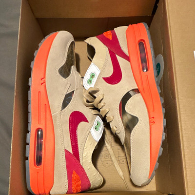 Nike CLOT x Air Max 1 ''Kiss of Death'' 2021 DD1870-100 Beige Orange Red