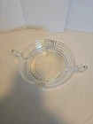 Anchor Hocking Manhattan Bowl Dish Loop Handles Clear Glass Depression Art Deco