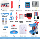 Doctor Kit for Toddlers Ages 2 3 4 5, Pretend Kids Doctor Playset with Cart, Cos
