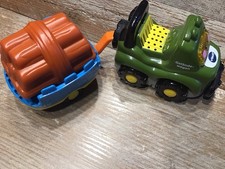 VTECH ** TUT TUT  **  Gel&auml;ndewagen + ANH&Auml;NGER ** Holz beladen  ** Auto Ger&auml;usche