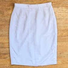 Vintage Periwinkle Purple Silk Skirt Size Small 8 28" Waist 90s Straight Cut