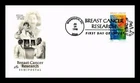 DR JIM STAMPS US COVER BREAST CANCER RESEARCH SEMIPOSTAL FDC SCOTT B1