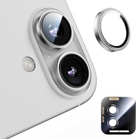 Iphone 17 Kameraschutz 9H GehäRtetes Glas Anti-Kratzer Nachtaufnahme Silber 2