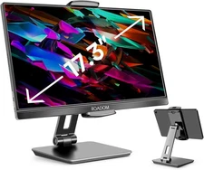 Soporte de Tablet Ajustable 360° Giratorio y 180° Inclinable Plegable Negro