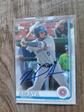 Miguel Amaya Signed 2019 Topps Pro Debut Baseball Card Chicago Cubs #187