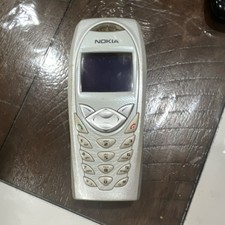 Nokia Vintage Silver Bar Cell Phone with Antenna Classic Mobile Phone